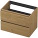 INK - Onderkast 2L Greeploos Houten Keerlijst Fineer - 700x450x520 Mm - Natur Fineer