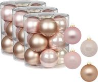 Inge-glas Inge's Christmas Decor Gmbh 24x stuks glazen kerstballen parel roze 8 cm glans en mat