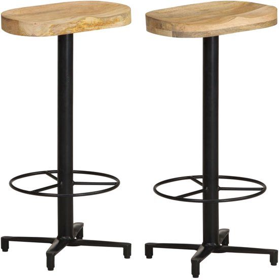 vidaXL Barkrukken 2 stuks 76 cm massief mangohout