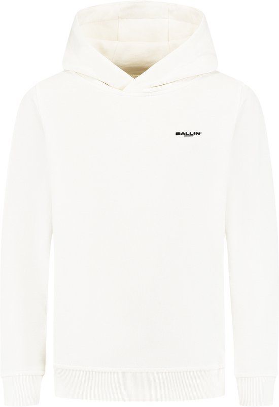 Ballin Amsterdam Jongens Regular fit Hoodie LS Off White Maat 164