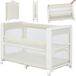 Lionelo Patty 5in1 Campingbed – Co-Sleeper, Reisbedje, & Babybed Kinderbox – 0-36 Maanden – 2 Hoogtes – T25 Matras – Snel Opvouwbaar – Zij-ingang – 4 Wielen met Rem – Inclusief Draagtas - Beige
