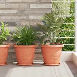 VidaXL Plantenpotten baksteenrood ø 26 x 21.5 cm kunststof