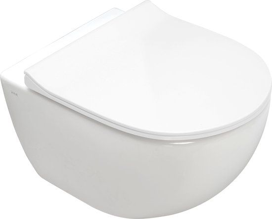 Plieger Zano Wandcloset Pack Rim-ex - Diepspoel - Wit - 36.5x54cm - Softclose - Lift-off