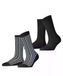 Esprit Retro Plaid 2 Pack gedessineerd katoen multipack sokken dames zwart - maat 35-38
