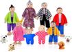 oCreon Houten poppenhuis Mensen Familie Set