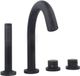 Wiesbaden Caral Robinet de baignoire encastré - 4 trous - avec corps encastré - noir