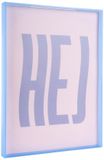 Present Time Wanddecoratie Hej Large - Paars - 3x31x41cm - Modern