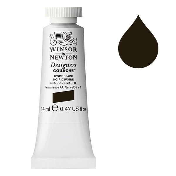 Winsor & Newton Designers Gouache 14 ml Ivory Black