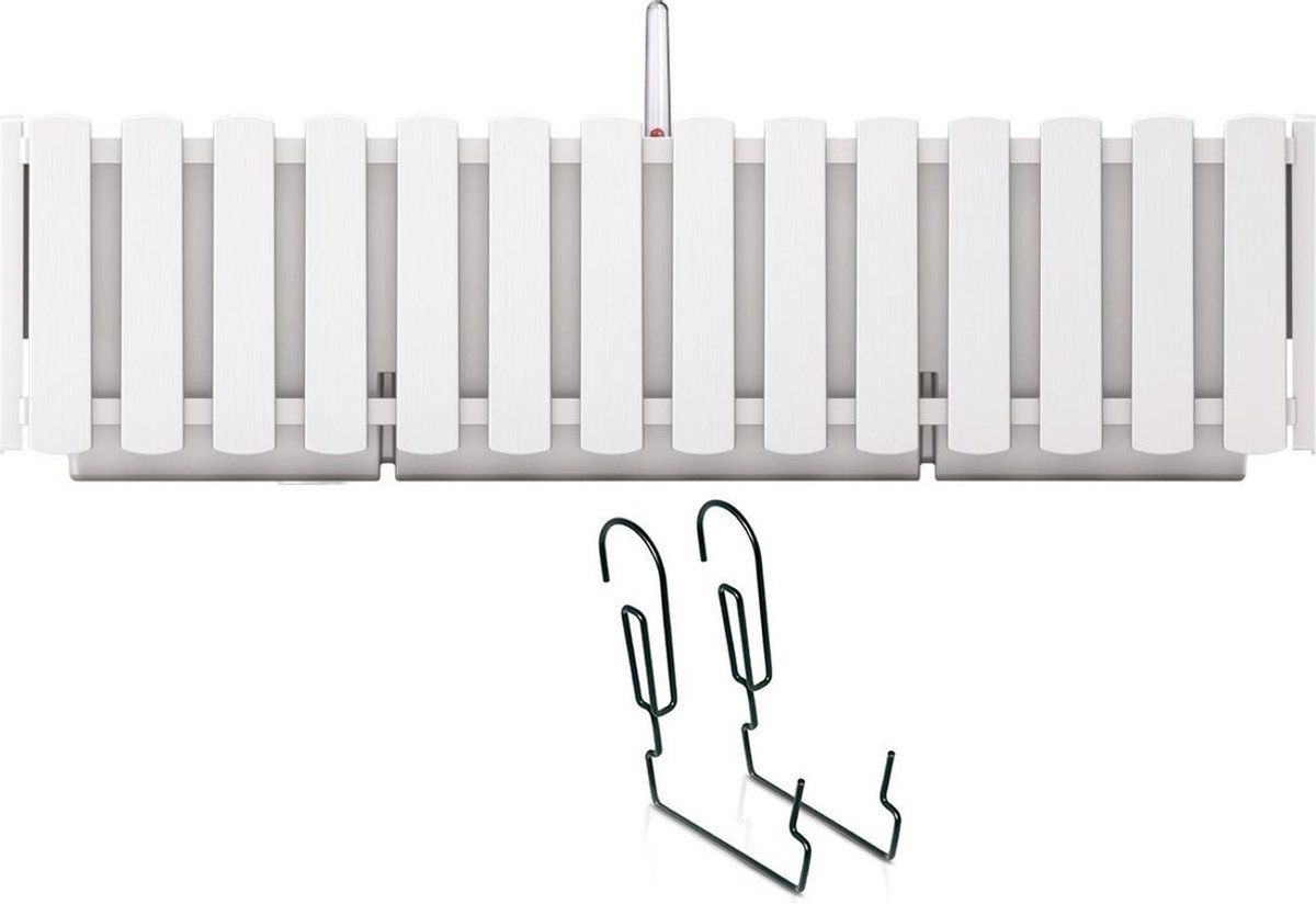 Prosperplast Boardee Fencycase balkonbak met ophanging en irrigatiesysteem - 58cm - wit