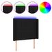 VidaXL Hoofdbord met LED 103x16x118/128 cm Stof Zwart