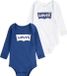 Levi's Kids 2pk Batwing Bodysuit Blauw/Wit 6-12 Maanden