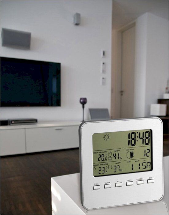 TFA Quadro Weerstation - Digitaal - Met Weersvoorspelling - Zilver