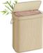 Songmics Bamboe wasmand, 90 liter, met deksel, handgrepen