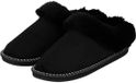 Apollo teddy sloffen - dames - zwart - instappers - teddystof - pantoffels - laag 41-42