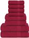 vidaXL 8-delige handdoekenset FROGN 360 g/m² bordeauxrood
