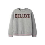 NAME IT Meisjes Sweater Grijs Melange Katoen Maat 122/128