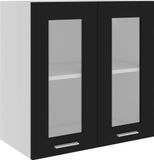 vidaXL Bovenkast Lyon 60x31x60 cm Bewerkt Hout Zwart