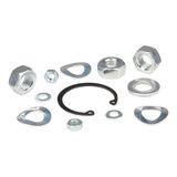 Simson Kit de pièces normalisées : bras oscillant de la transmission arrière, jambe de force pour Simson S50 S51 S53 S70 S83 SR50 SR80 KR51/2 (galvanisé)