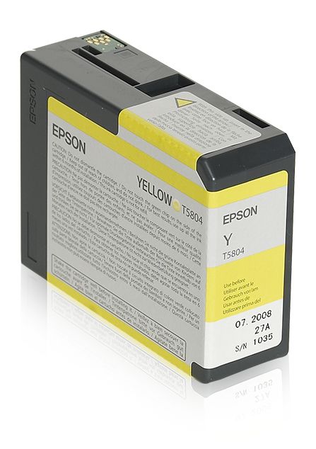 Epson T5804 Yellow Ink Cartridge - 80ml - C13T580400