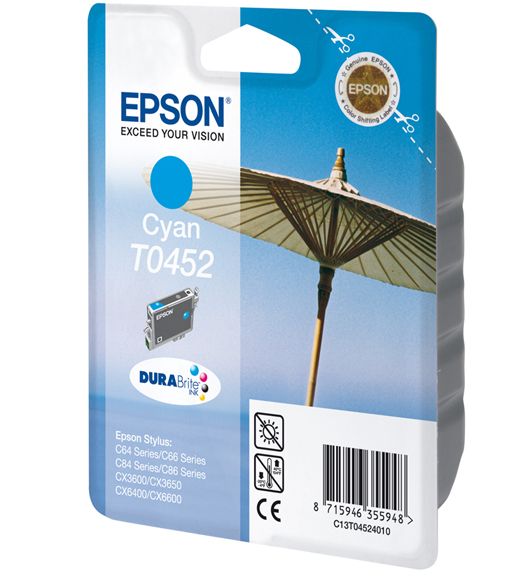 Epson T0452 - Inktcartridge - Cyaan - 8 ml