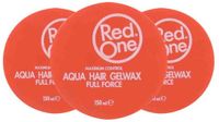 Red One Aqua Hair Gel Wax Full Force Orange - 3 x 150 ml
