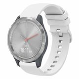 By Qubix - Soft siliconen bandje - Wit - Geschikt voor Garmin Venu 4 (41 mm) - 18mm