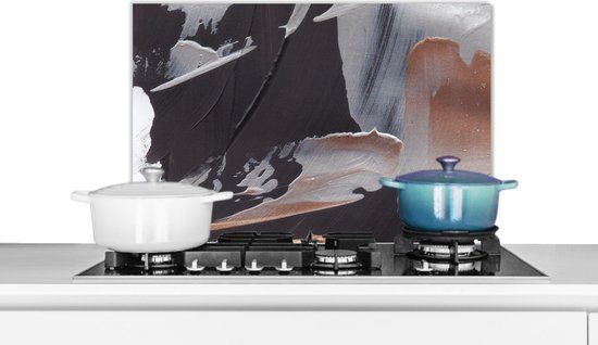KitchenYeah Spatscherm keuken - Abstract - Goud - 60x40 cm - Aluminium
