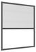 OEM Plissé hor: 100x120 cm, antraciet, doe-het-zelf set