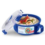 850 ml Breakfast Bowl Colour (4) | Voedselcontainer van kunststof voor ontbijt en snelle maaltijden, stoomdeksel voor het bewaren en opwarmen