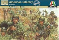 Italeri Modelbouwpakket Militaire voertuigen - 6046 American Infantry - Amerikaanse Soldaten WWII - 50 Figuren Plastic - 1:72