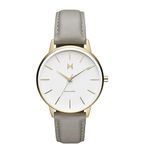 MVMT Vrouwen analoog quartz horloge met lederen band 28000219-D, wit