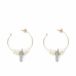 YPSILANTI Shabama Oorbellen Dames Lao Blik Verguld Parels 4 cm