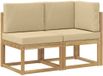 vidaXL Banc d'angle et central d'extérieur 2 pièces blanc acacia massif