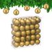 Relaxdays kerstballen set van 50 - Ø 6 cm - mat - kunststof - goud