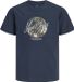 JACK&JONES Jongens T-shirt met korte mouw en ronde hals - Navy Blazer - Katoen - Maat 140