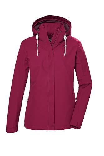 killtec dames Functionele waterdichte jas/buitenjas met afritsbare capuchon KOS 61 WMN JCKT, beaujolais, 44
