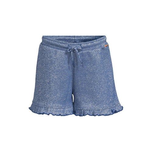 Orange Stars casual short donkerblauw met glitter
