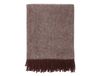 Scandi Living Plaid en laine Sandstone 130x180 cm Bourgogne