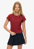 Superdry Athletic Essential T-shirt Dames Bordeaux Rood Maat 38