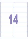 Kangaro Etiketten Universeel Zelfklevend 99,1x38,1mm 25 Vel 14 Stickers per Vel