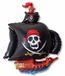 Ballonim® Piratenschip, zwart, ca. 80 cm, folieballonnen, decoratie voor verjaardagsfeest