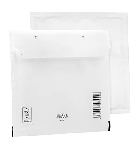 Bantex Set van 10 enveloppen met luchtkussen, kussenenvelop, verzendtassen CD (175 x 200 mm), wit