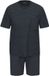 Ammann Pyjama kort ' Extra Light ' V-hals gestreept 100% katoen donkerblauw