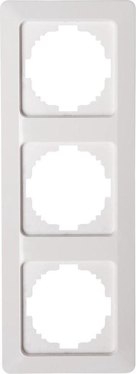 Kopp afdekframe Milano 3-fach wit