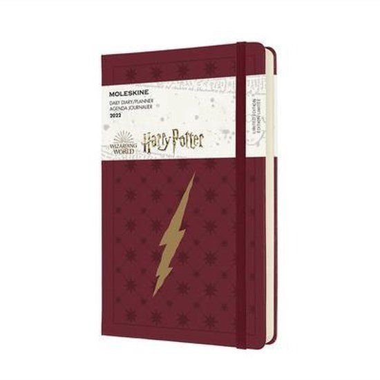Moleskine 12 Maanden Agenda - 2022 - Harry Potter - Dagelijks - Large - Hardcover - Bordeaux Rood
