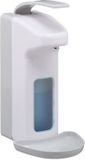 Merkloos Relaxdays Wanddispenser, 1000 ml, desinfectiemiddel vloeibare zeep, medisch kantoor, ABS-kunststof, wit-grijs, 1 stuk