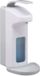 Merkloos Relaxdays Wanddispenser, 1000 ml, desinfectiemiddel vloeibare zeep, medisch kantoor, ABS-kunststof, wit-grijs, 1 stuk