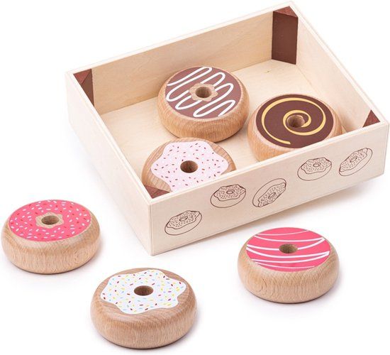 Bigjigs Houten Kistje met Donuts