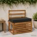 VidaXL Rugkussen soest 100% polyester zwart 70 x 40 x 10 cm
