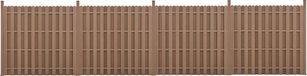 neu.holz WPC Schuttingpaneel 11 planken met palen 185x747 cm bruin